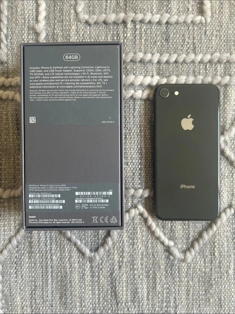 Apple iPhone 8, Space Gray, 64GB-Unlocked!! Authentic, Gently used for 2 years.